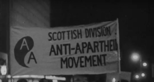 Apartheid protest Scotland