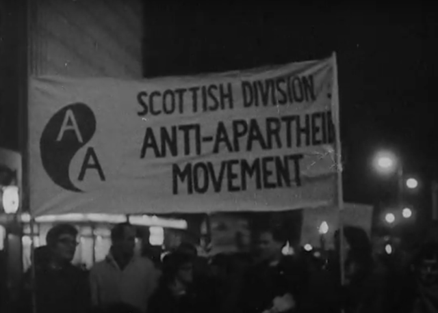 Apartheid protest Scotland
